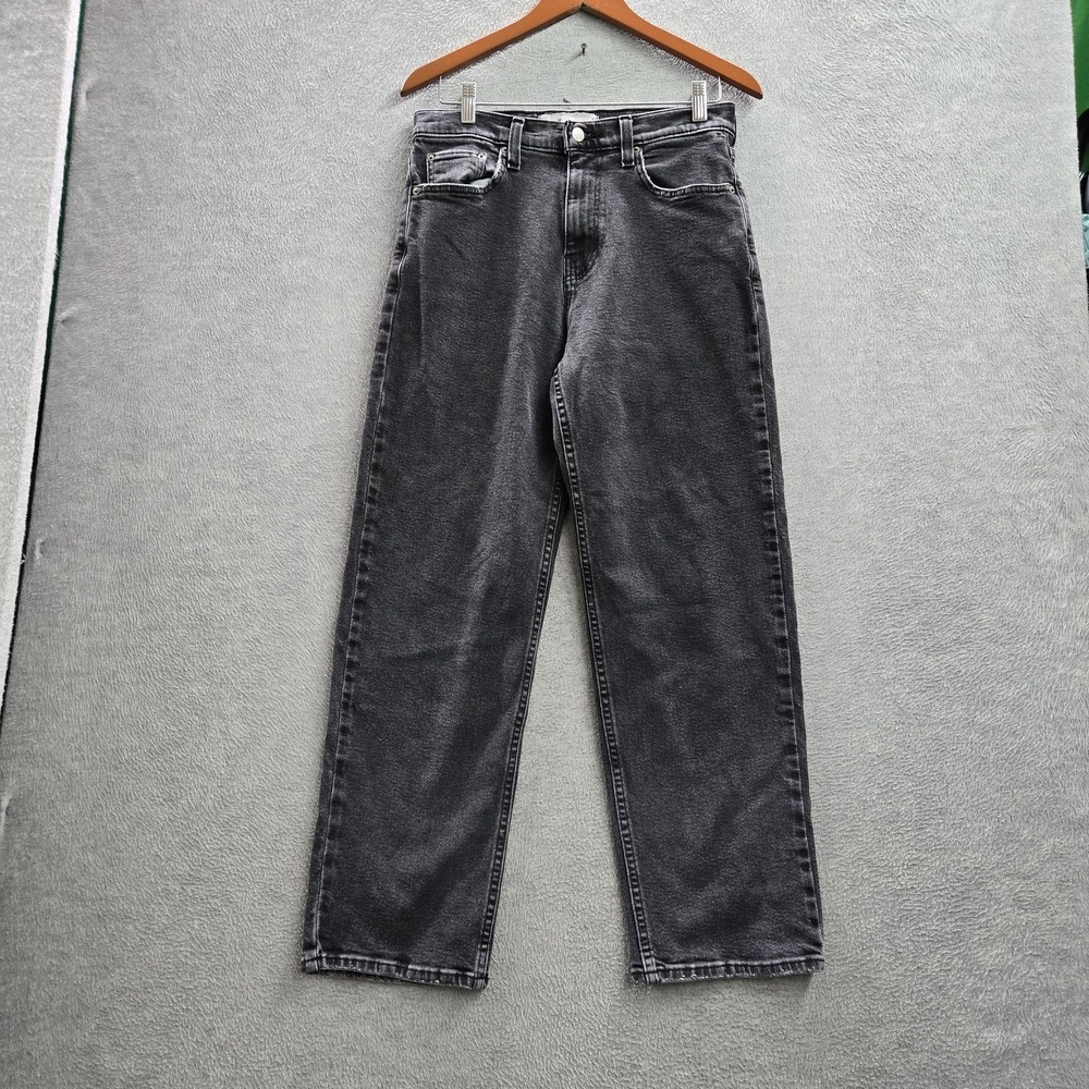 Hollister Men‎ Jeans 29X30 Gray Denim Baggy Y2K Grunge 27" Inseam